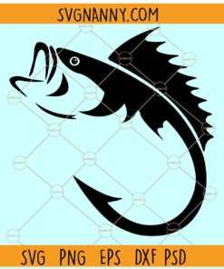 Fishing Hook SVG, Bass Fishing Svg, Fisherman Svg, Fishing Dad svg