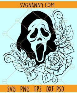 Floral Ghost svg, flower ghost svg, Ghost with Flowers svg, Halloween Ghost svg