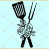 Floral spatula svg, Baking SVG file, cooking utensils svg, Chef svg, Kitchen SVG