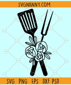 Floral spatula svg, Baking SVG file, cooking utensils svg, Chef svg, Kitchen SVG