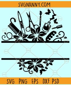 Flower Nail tech Monogram SVG, Flower Nail Technician svg, Floral Nails Svg