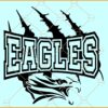 Go Eagles Mascot SVG, School Spirit svg, sports svg, Team Mascot svg