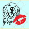 Golden retriever kiss marks svg, Golden Mom Svg, Golden Retriever Dog Svg