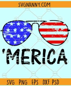 Grunge merica sunglasses svg, Merica Sunglasses svg, Patriotic  svg, Fourth of July SVG