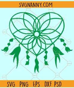 Heart Dreamcatcher svg, Dreamcatcher Heart shape svg, Feathers svg, Dream Catcher Png