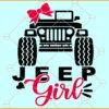 Jeep girl with bow svg, Jeep Silhouette svg, Jeep svg, Jeep lover svg, Jeep vector svg