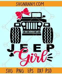 Jeep girl with bow svg, Jeep Silhouette svg, Jeep svg, Jeep lover svg, Jeep vector svg