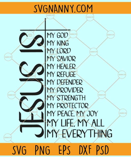 Jesus is my everything svg, Jesus, Christian svg, Christian quote svg