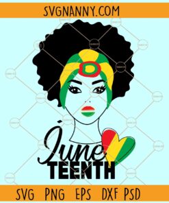 Juneteenth Afro girl svg, Juneteenth Svg, Afro Woman Svg, Black History Svg