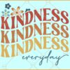 Kindness everyday wavy stacked svg, Kindness svg, Be kind svg, Hippie svg