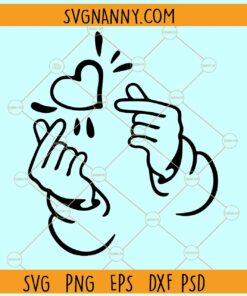Korean Finger Heart SVG, Korean pop lovers svg, Korean Love Sign Svg
