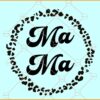 Leopard mama circle frame svg, Leopard Mama svg, Best mom ever svg, Mom svg