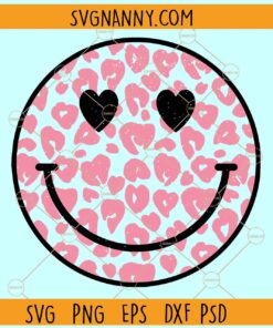 Leopard print smiley SVG, Smiley face svg, Leopard smiley svg, Happy face svg