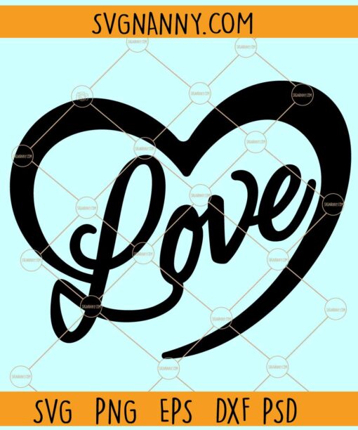 Love heart cake topper svg, Love svg, Love Heart svg, Valentines Svg