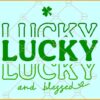 Lucky and blessed svg, Stacked svg, Lucky svg, St. Patricks day svg, happy St. Patricks day svg