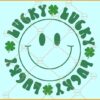 Lucky smiley svg, St. Patrick's Day Smiley face svg, St. Patricks day svg, happy St. Patricks day svg