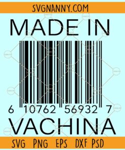 Made in vachina SVG, Barcode svg, pregnancy announcement svg, baby svg, Funny newborn png