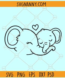 Mama and baby elephant SVG, mama elephant SVG, Baby Elephant SVG