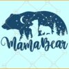Mama bear and two cubs SVG, Mama bear and two cubs Silhouette svg, Mother Bear svg