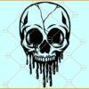 Melting skull SVG, Dripping Skull SVG, Melting Skeleton SVG, Melting Skull svg