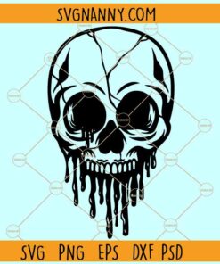 Melting skull SVG, Dripping Skull SVG, Melting Skeleton SVG, Melting Skull svg