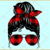 Messy bun Christmas SVG, Christmas Messy bun svg, Christmas Sign svg, Christmas svg file