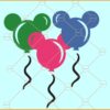 Mickey Mouse Balloons SVG, Disney balloons svg, Mickey balloons svg