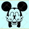 Mickey Mouse Middle Finger Svg, Cartoon Classic Svg, Mouse Svg, Mickey Mouse Fuck svg