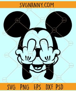 Mickey Mouse Middle Finger Svg, Cartoon Classic Svg, Mouse Svg, Mickey Mouse Fuck svg