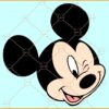 Mickey Mouse Winking SVG, Winking Mouse Face svg, Winking Mickey mouse svg, Family trip svg