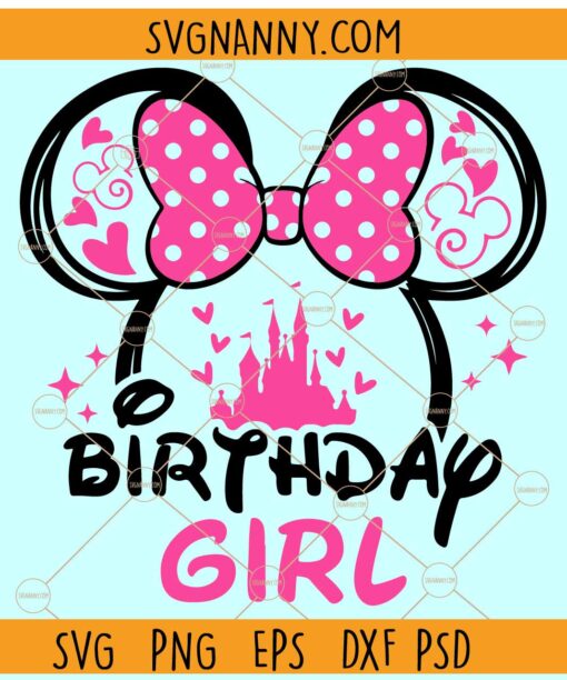 Minnie Birthday Girl SVG, Minnie Mouse Birthday svg, Birthday Girl svg, Disney Birthday svg