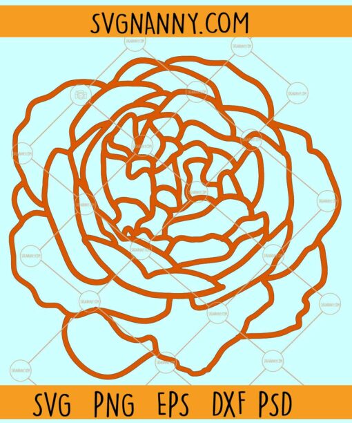 Papercut rose flower svg, Rose Flower svg, Rose Flower png, Floral svg, Botanical svg