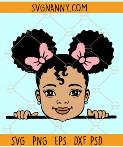 Peekaboo girl afro puff SVG, Peekaboo Girl Svg, Afro Girl Svg, Puff Hair svg, Black Girl Svg