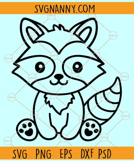 Raccoon Outline SVG, Raccoon Face SVG File, Woodland raccoon svg, Raccoon Vector svg