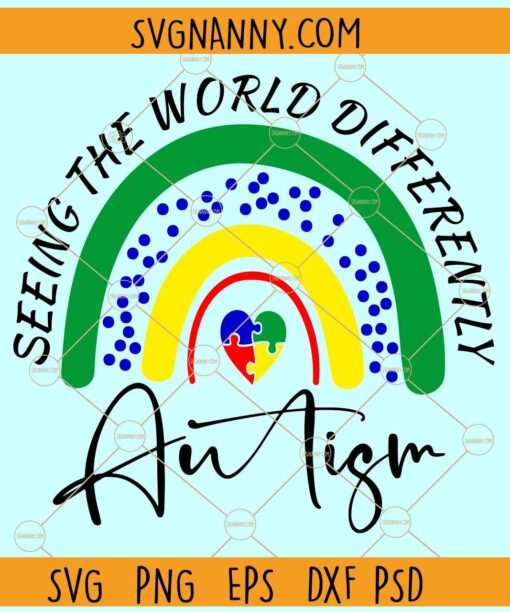 Seeing the world differently svg, Puzzle Piece Svg, Autism Support svg, Autism Awareness svg