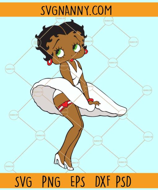 Sexy betty boop svg, Sexy betty boop Clipart svg, Betty Boop SVG, American african girl svg