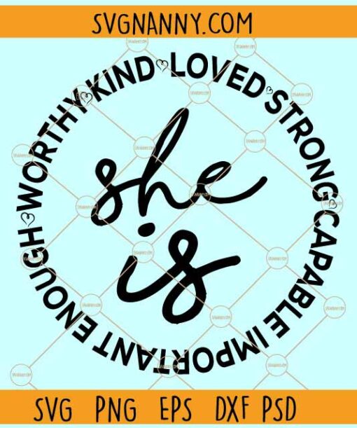She is strong svg, Religious Svg, Christian Svg, Bible Quote Svg, Scripture Svg