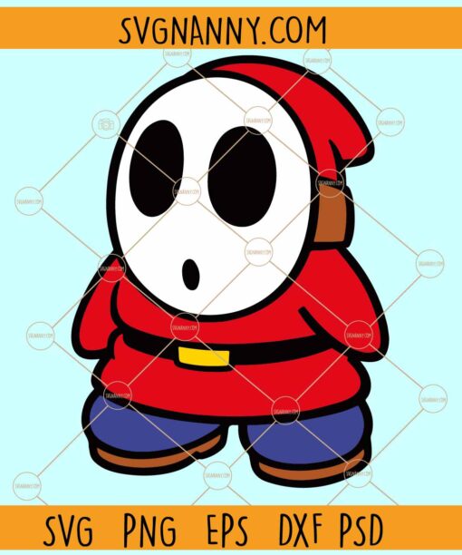 Shy Guy Super Mario SVG, Shy Guy Character svg, Shy Guy Mario Bros svg