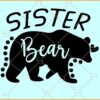 Sister bear svg, Sister bear silhouette svg, Bear clipart svg, Bear Family svg, Animal svg