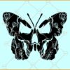 Skull butterfly SVG, Skull Butterfly Clipart Svg, Gothic Svg, Skeleton Svg, Butterfly Skull Svg