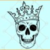 Skull with Crown SVG, Crowned Skull svg, Sugar skull with Crown svg, Crown With Royal Crown svg