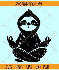 Sloth yoga pose svg, Namaste Svg File, Yoga Svg, Sloth svg, Yoga Pose svg