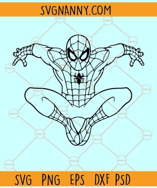 Spiderman jumping SVG, Spiderman clipart svg, Spiderman svg Files, Spiderman Logo svg