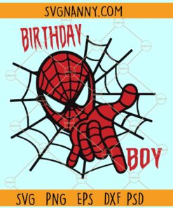 Spiderman Birthday boy SVG, Superhero Birthday svg, Birthday svg, Birthday Clipart svg,