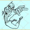 Spiderman on rope SVG, Super Hero svg, Marvel Comics svg, Spiderman clipart svg