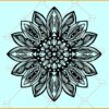 Sunflower mandala svg, Mandala Sunflower svg, Sunflower clipart svg, Sunflower Mandala clipart svg