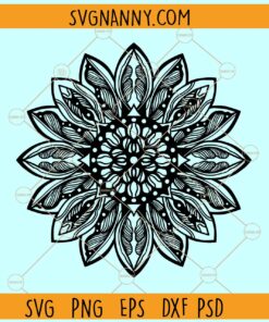 Sunflower mandala svg, Mandala Sunflower svg, Sunflower clipart svg, Sunflower Mandala clipart svg