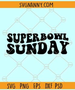 Superbowl Sunday SVG, Wavy Letters svg, Super Bowl Svg, Football Svg