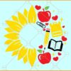 Teacher sunflower starbucks cup wrap svg, Starbuck cup wrap svg, Starbucks svg