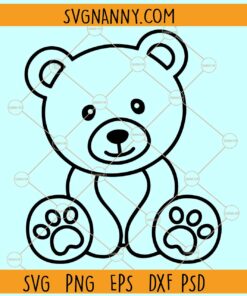 Teddy bear SVG, Cute bear svg, Cute Baby Bear Svg, Teddy Bear clipart svg